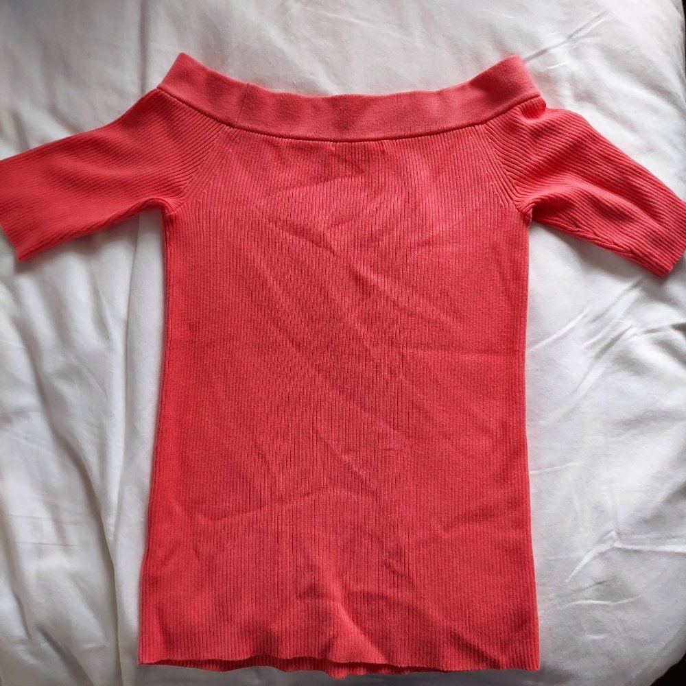 ANTHROPOLOGIE minuet off shoulder ribbed sweater - Picture 5 of 8